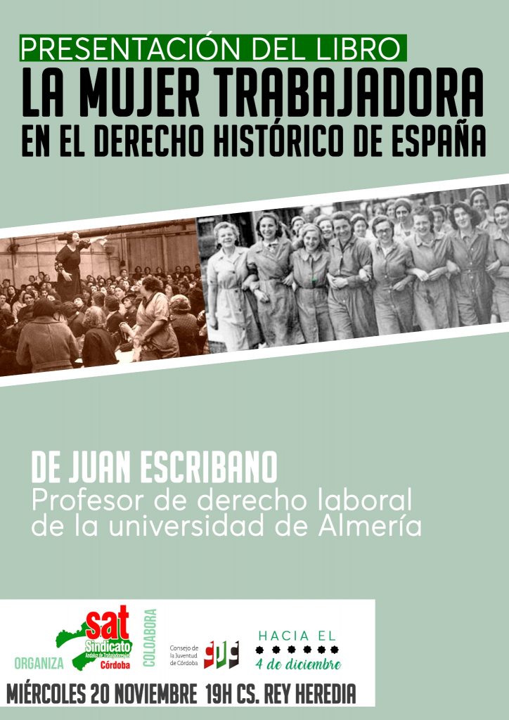 Presentación del Libro "La mujer trabajadora en el derecho histórico del trabajo en España"