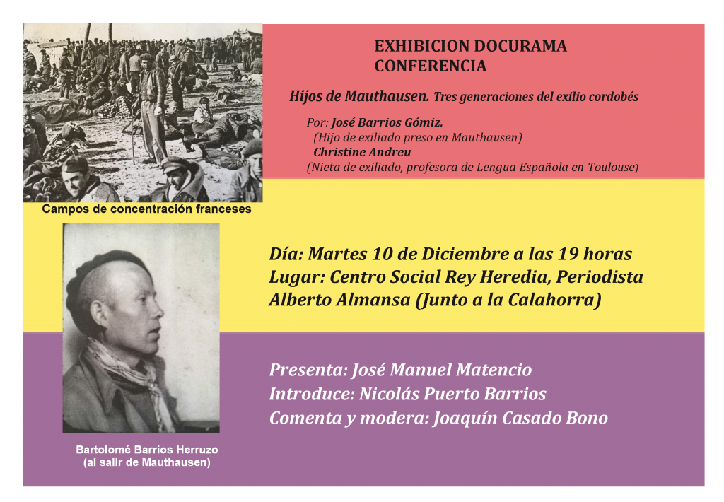 Exhibición Docurama Conferencia "Hijos de Mauthausen. Tres generaciones del exilio cordobés