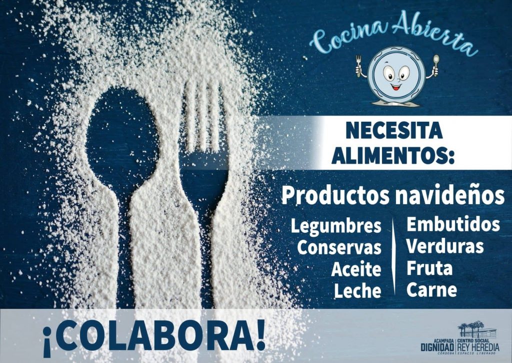 LLEGA LA NAVIDAD y este año de nuevo LA COCINA ABIERTA del C.S Rey Heredia, necesita de tu colaboración
