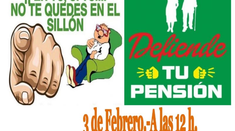 Concentración el Lunes 3 de febrero, a las 12:00 horas.