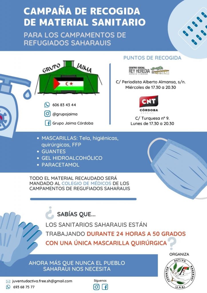 RECOGIDA MATERIAL SANITARIO PARA LOS SAHARAUIS