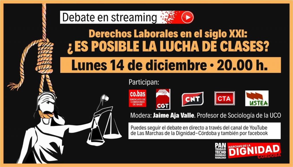 Debate en directo de las Marchas de la dignidad, 14 de DIC. a las 20:00 horas