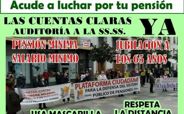 Lunes al Sol «Concentración» por unas pensiones públicas dignas.