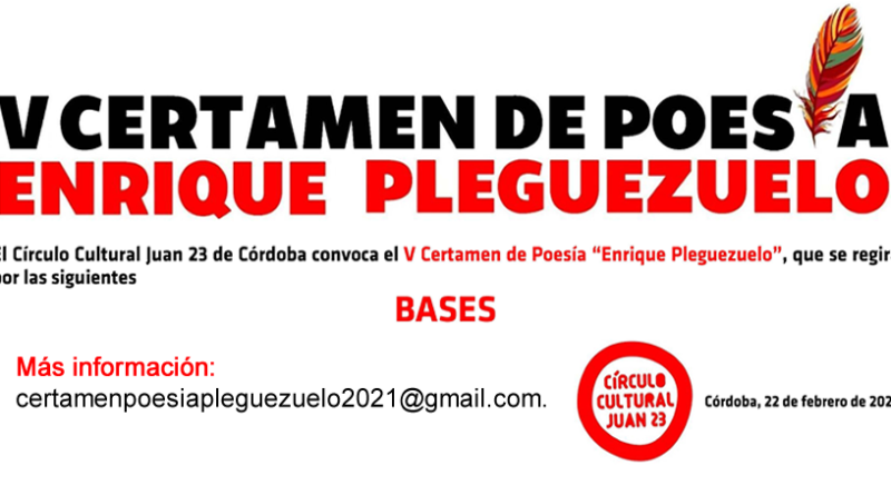 V Certamen de Poesía "Enrique Pleguezuelo"