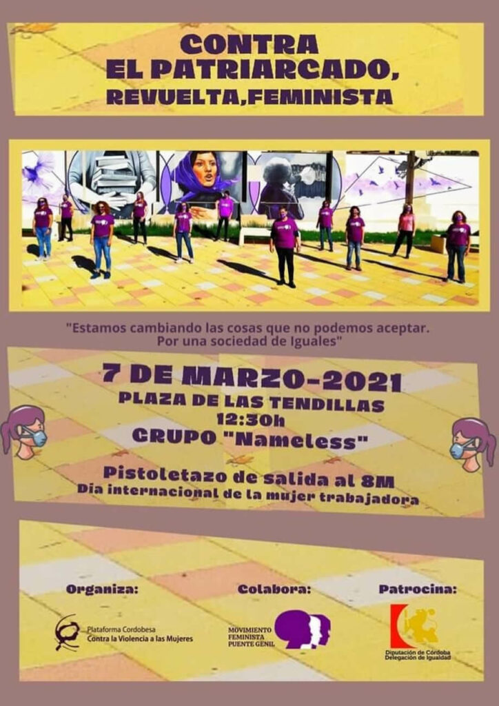 Contra el Patriarcado "Revuelta Feminista", el domingo 7 de marzo a las 12:30h.