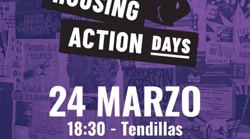 Manifestación por el derecho a la vivienda, 24 de marzo a las 18:30 h. 